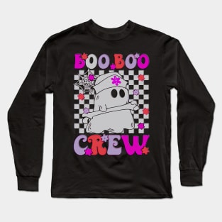 cute boo boo crew ghost paramedic emt ems nurse pumpkin halloween Long Sleeve T-Shirt